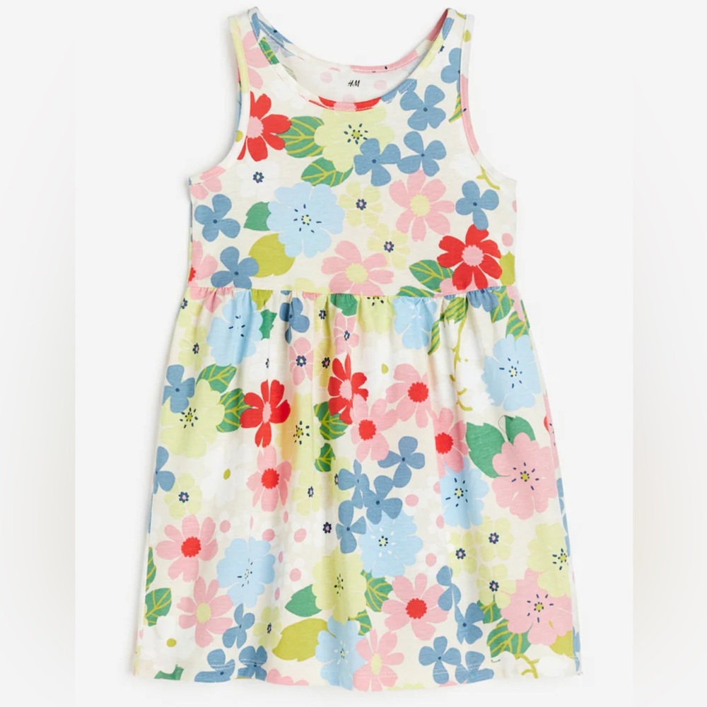 Toddler Girls Floral Sleeveless Kids Dress